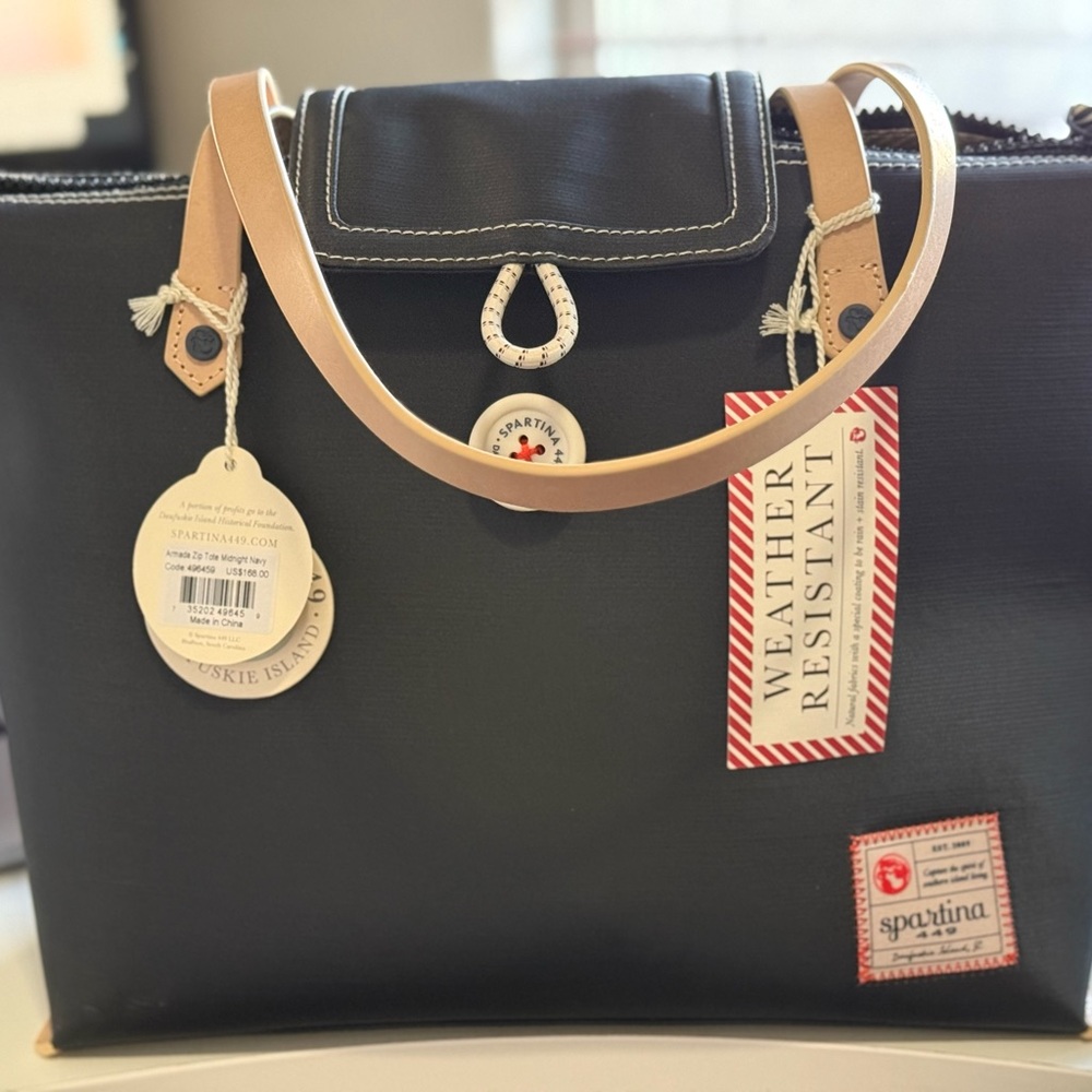 Spartina 449 Armada Zip Tote Midnight Navy
